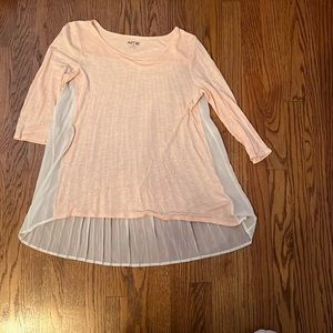 Pink flowy blouse